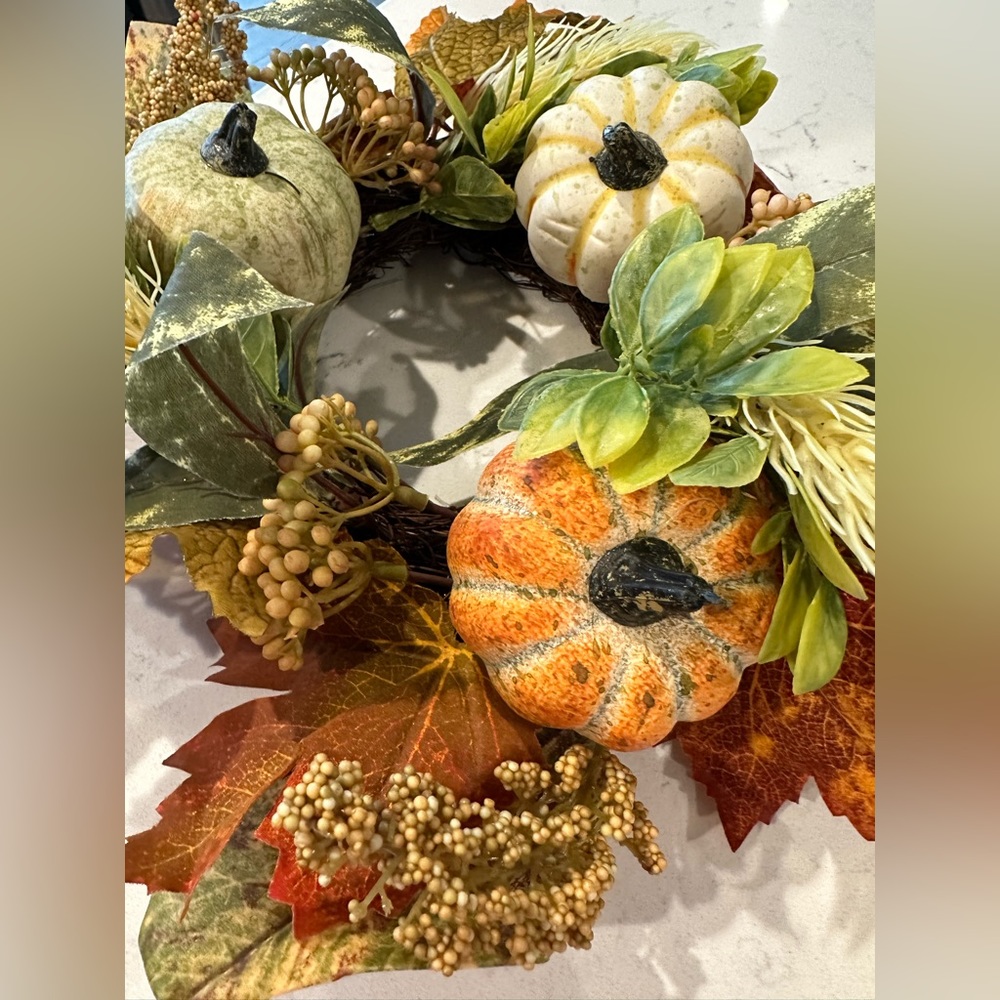 Bath and body works fall pumpkin three wick candle holder - Picture 2 of 4